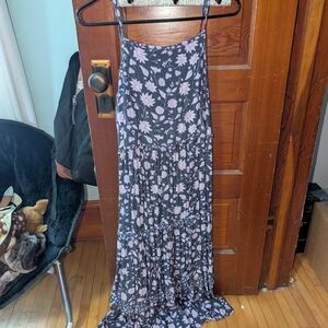 Cat & Jack Floral Kids Dress - Black and Pink